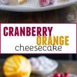 This Cranberry Orange Cheesecake is a showstopper - an orange scented cheesecake is filled with fresh cranberries, then topped with sweet sugared cranberries. It is so creamy and delicious - no one will believe that it’s homemade!