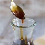 An easy homemade teriyaki sauce recipe made from pantry staples. This sauce is bold and thick and is great as a marinade or as a sauce served with your favorite meats.