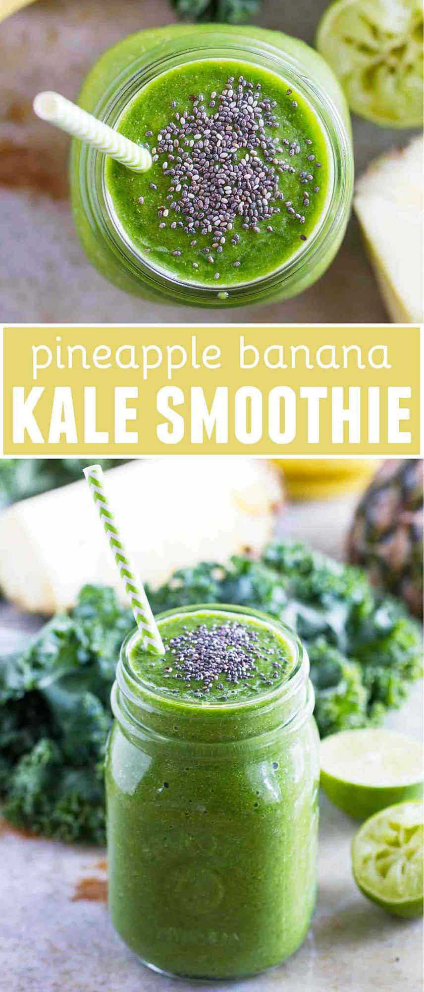Healthy Pineapple Banana Kale Smoothie Recipe Taste and Tell