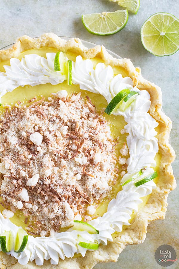 Sweet, tart and creamy, this Caribbean Truffle Pie is filled with lemon, lime and coconut flavors - the best of the tropics!