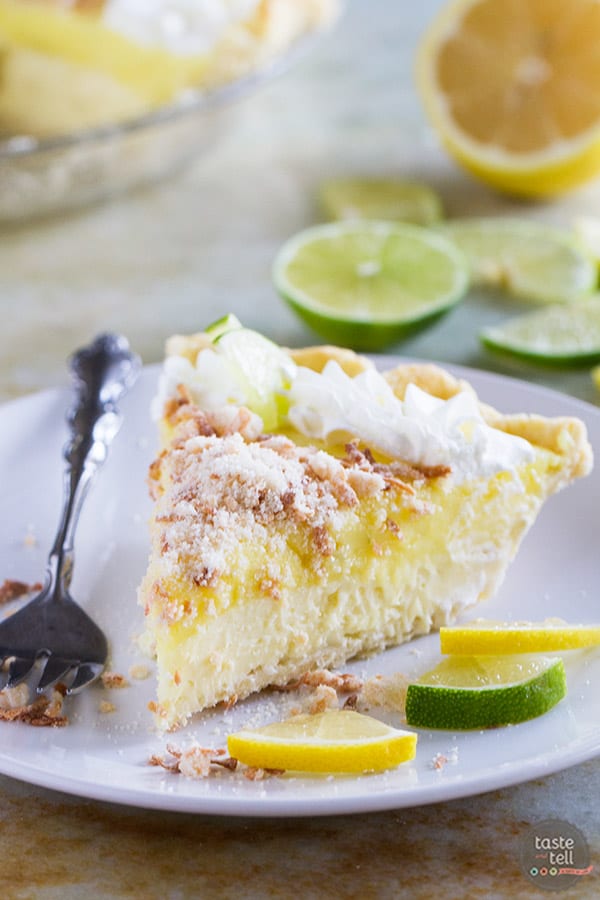 Sweet, tart and creamy, this Caribbean Truffle Pie is filled with lemon, lime and coconut flavors - the best of the tropics!