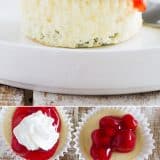 A family favorite since I was a child, these Cherry Cheesecake Tarts have a cookie crust topped with and easy, creamy cheesecake and cherry pie filling. Top the whole thing off with a whoosh of Reddi-wip for the perfect treat!
