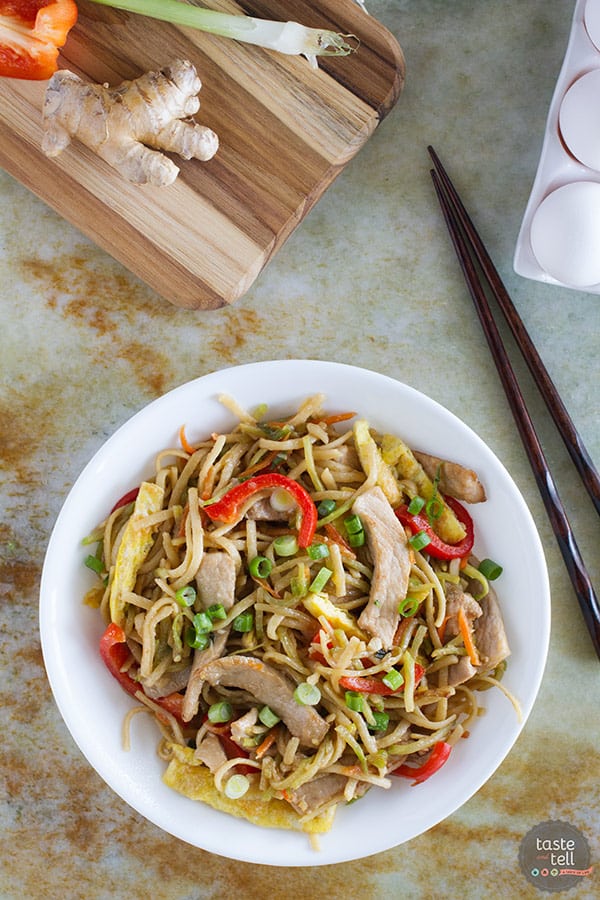 Egg and Pork Lo Mein Taste and Tell