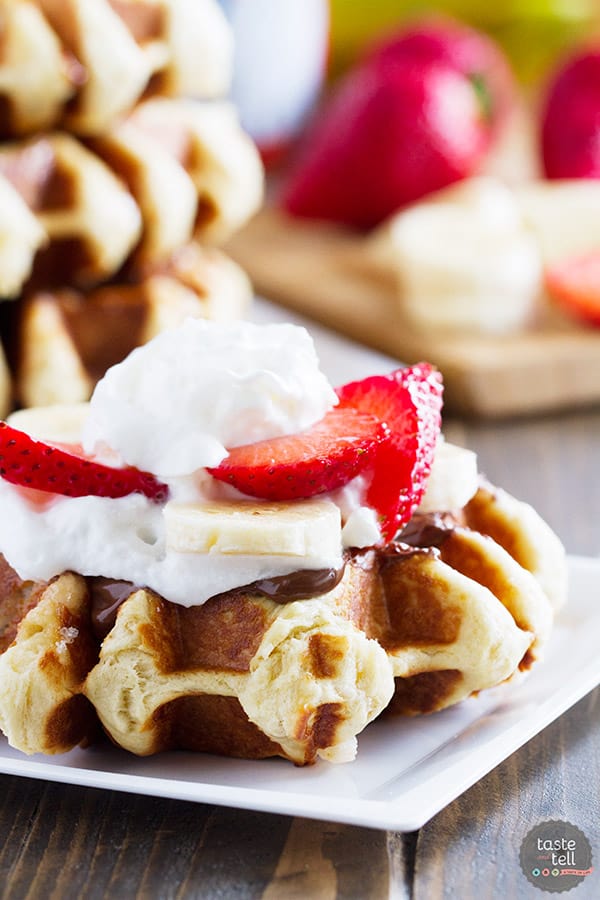 Bring a taste of Belgium into your kitchen with these Liege Waffles! A wonderful special breakfast or afternoon treat, these yeasted sugar waffles are irresistible.