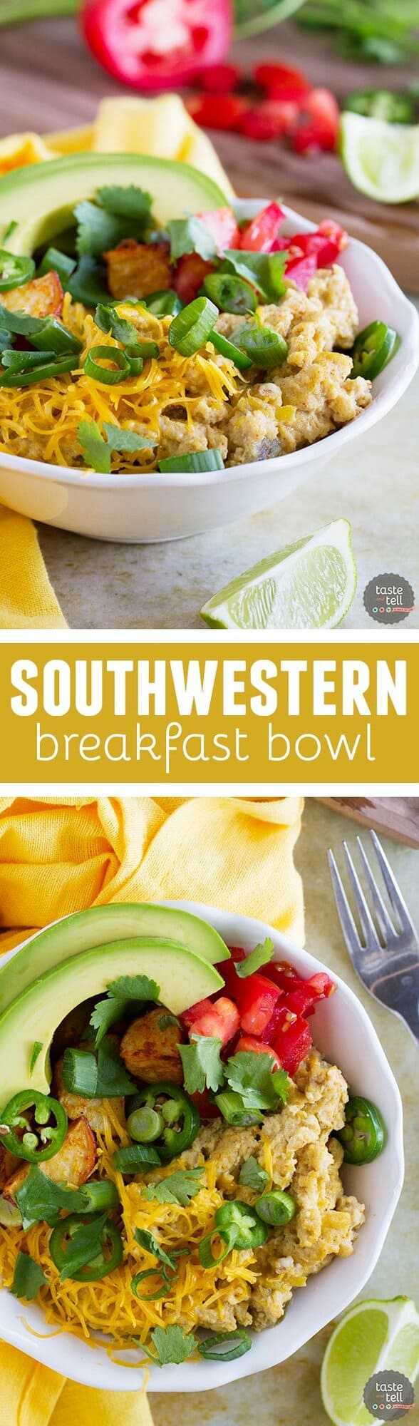 Start your morning with this breakfast bowl to top all breakfast bowls! Filling and full of flavor, this Southwestern Breakfast Bowl is the perfect breakfast.