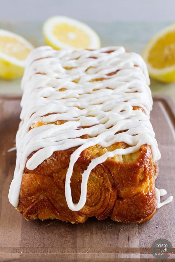 Sweet and lemony, this Lemon Roll Pull-Apart Bread is a great mash up of lemon rolls and pull apart bread. You won’t be able to stop at just one piece!