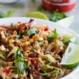 A great use for ground beef, this Beef Satay Noodles Recipe is an easy weeknight dinner that can be spiced up or down depending on your preferences. I could eat this every day!!