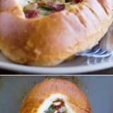 Perfect for breakfast or brunch, these Baked Egg, Bacon and Cheese Boats are a cinch to throw together and are filling and delicious.