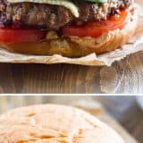 Burgers go gourmet with this Brie Burger with Sun-Dried Tomato and Artichoke Spread. A flavorful burger patty is topped with melty brie cheese, and the sun-dried tomato and artichoke spread gives this burger a wow factor!