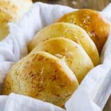 Take your burger to the next level with these Garlic Parmesan Brioche Buns. Rich, buttery brioche hamburger buns are filled with garlic and parmesan, turning your ordinary burger night into something special.