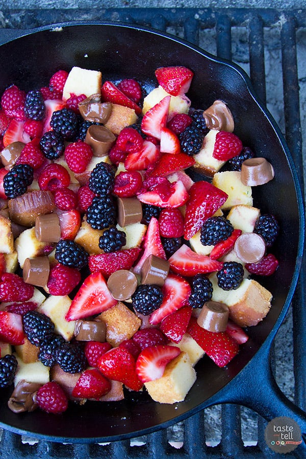 Pound Cake Berry Campfire Skillet Dessert tasteandtellblog.com 1