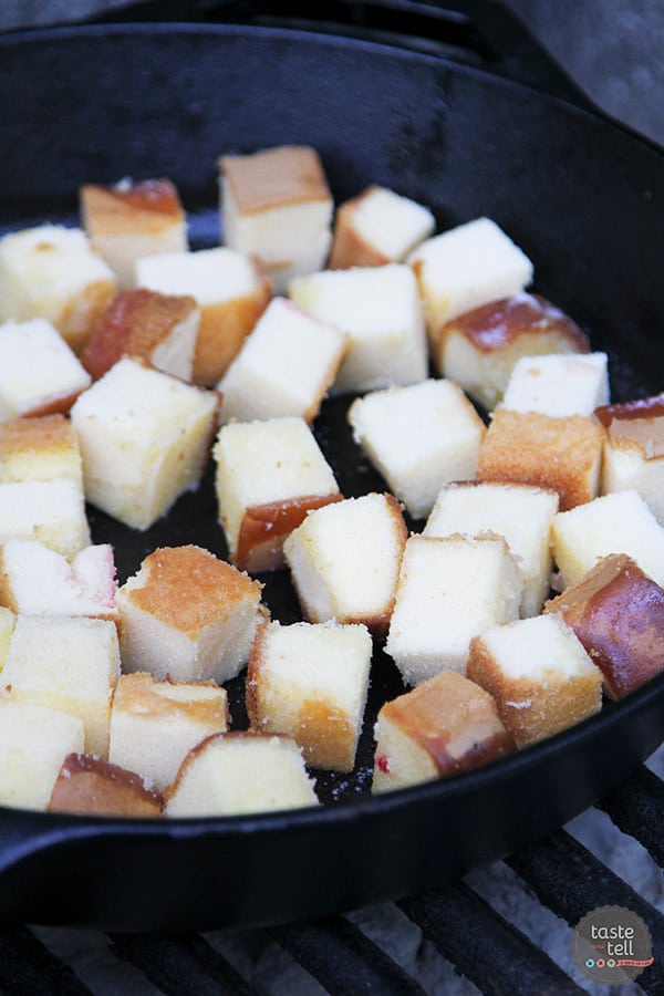 Need an easy camping dessert? It doesn’t get easier than this Pound Cake and Berry Campfire Skillet Dessert. Just a few simple ingredients and dessert is served.