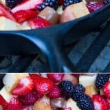 Need an easy camping dessert? It doesn’t get easier than this Pound Cake and Berry Campfire Skillet Dessert. Just a few simple ingredients and dessert is served.