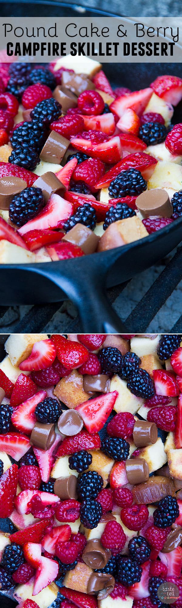 Need an easy camping dessert? It doesn’t get easier than this Pound Cake and Berry Campfire Skillet Dessert. Just a few simple ingredients and dessert is served.