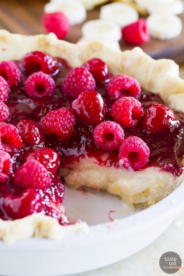 Raspberry Banana Pie Recipe - Taste and Tell