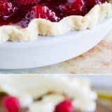 Banana cream pie meets raspberry goodness in this Raspberry Banana Pie recipe that is sweet and creamy and perfect. Who would have ever guessed that raspberry and banana were such a perfect match?
