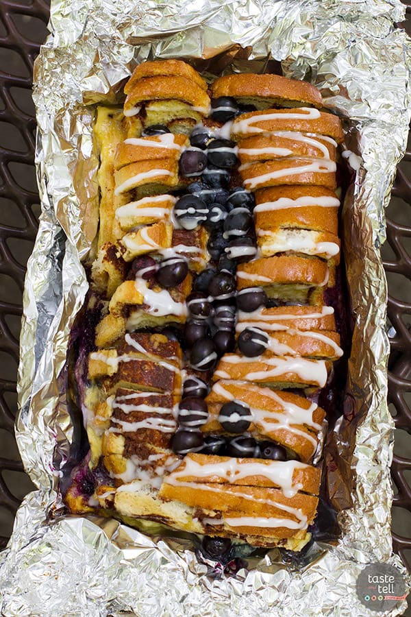 Breakfast while camping doesn’t have to be complicated - this Campfire Cinnamon Blueberry Bread Recipe is proof of that! Reminiscent of a baked French toast, your mornings in the woods will be delicious!