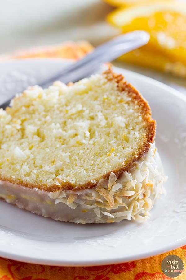 Rich and full of orange and coconut flavors, this Coconut Orange Pound Cake takes a classic recipe and gives it is tropical makeover.