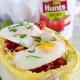 Inspired by a popular Mexican breakfast, this Huevos Rancheros Inspired Spaghetti Squash has all of the flavor of the popular Mexican meal with less carbs!
