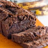 What do you get when you combine brownies and banana bread? This delectable Brownie Mix Banana Bread! Rich and chocolatey with the moistness of banana bread, you won’t be able to stop at one slice!