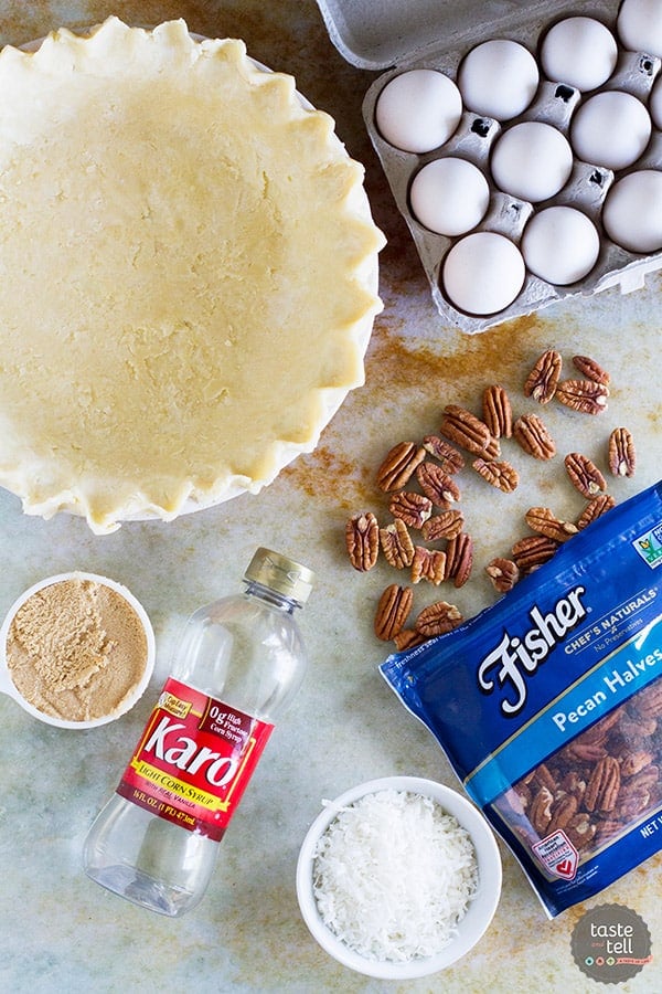 Sweet and gooey, this Coconut Pecan Pie is the perfect way to change up a traditional pecan pie. 