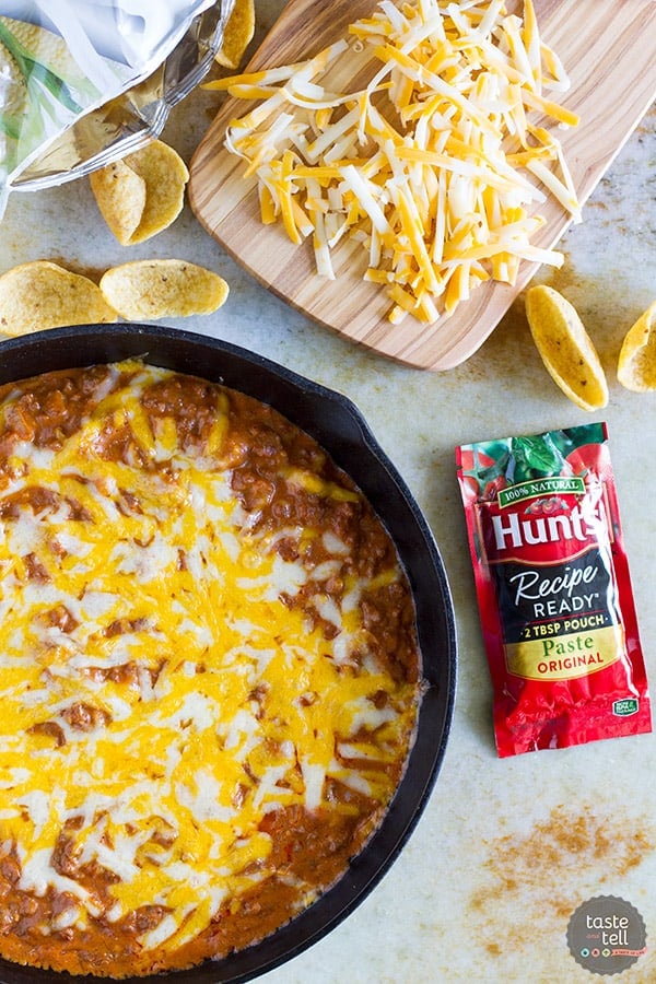 Turn a family friendly dinner idea into an appetizer that your friends won’t be able to get enough of! This Sloppy Joe Dip is cheesy and beefy and definitely crowd pleasing.