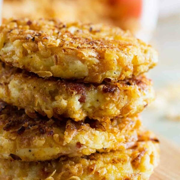 Perfect for a special holiday breakfast, these Crispy Onion Potato Pancakes are crispy on the outside with soft and creamy centers.