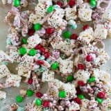 Sweet and salty Christmas mix spread out to dry.