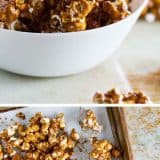 A little bit spicy and perfectly sweet, this Caramel Gingerbread Popcorn is the perfect Christmas version of caramel corn.