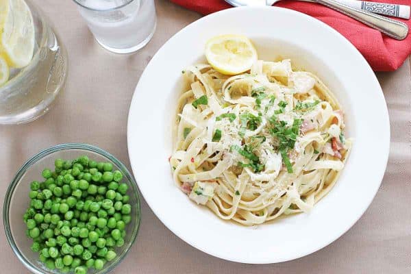 Carbonara is given a lemon twist in this easy, yet decadent Lemon Scented Carbonara.