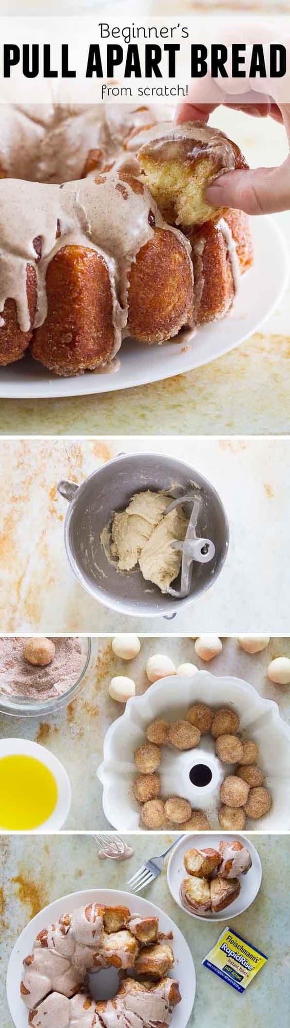 You can’t beat a classic, and this Beginner’s Cinnamon Pull-Apart Bread is made from scratch and oh, so good!! Don’t skip the cinnamon glaze - you’ll be licking it from your fingers!
