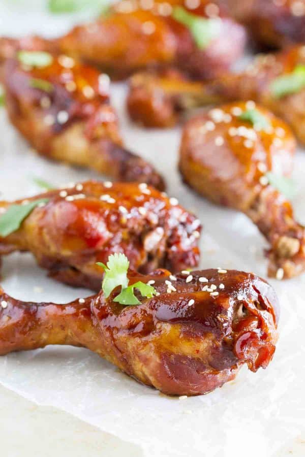 Practically dump and cook, these Slow Cooker Sweet Chili Chicken Drumsticks are full of Asian flavor and the slow cooker makes them easy as can be.