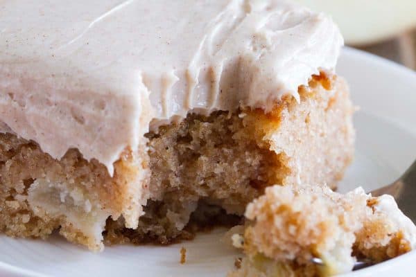 The perfect, no-fuss fall dessert, this Apple Cinnamon Sheet Cake is moist and full of apple flavor with the perfect amount of cinnamon.