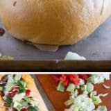 Taco Tuesday looks a little different with this Taco French Bread Pizza taking center stage! All of your favorite taco flavors are nested in a loaf of French bread for a dinner the whole family loves.