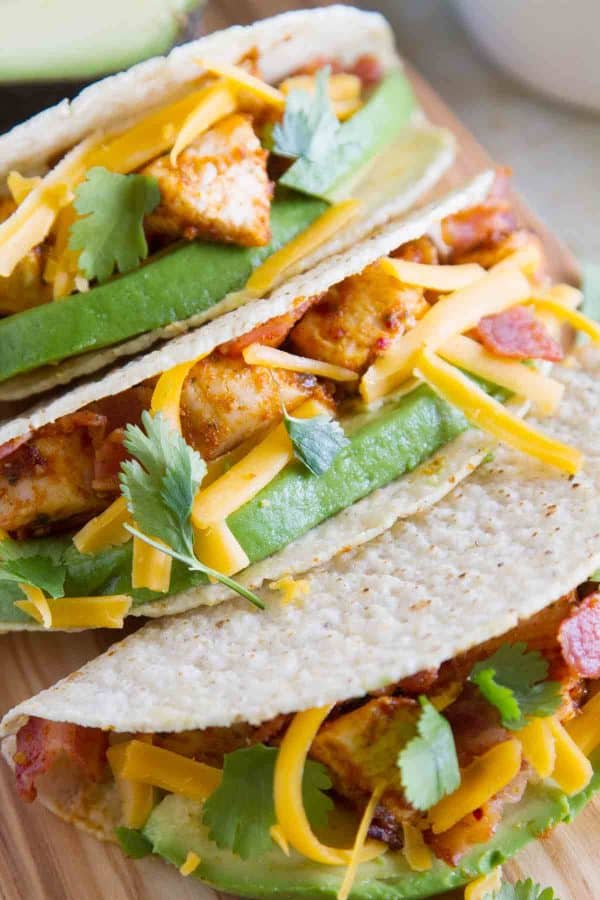 It’s better with bacon - especially when it’s taco night! These Chicken Bacon Avocado Tacos are perfect for Taco Tuesday!