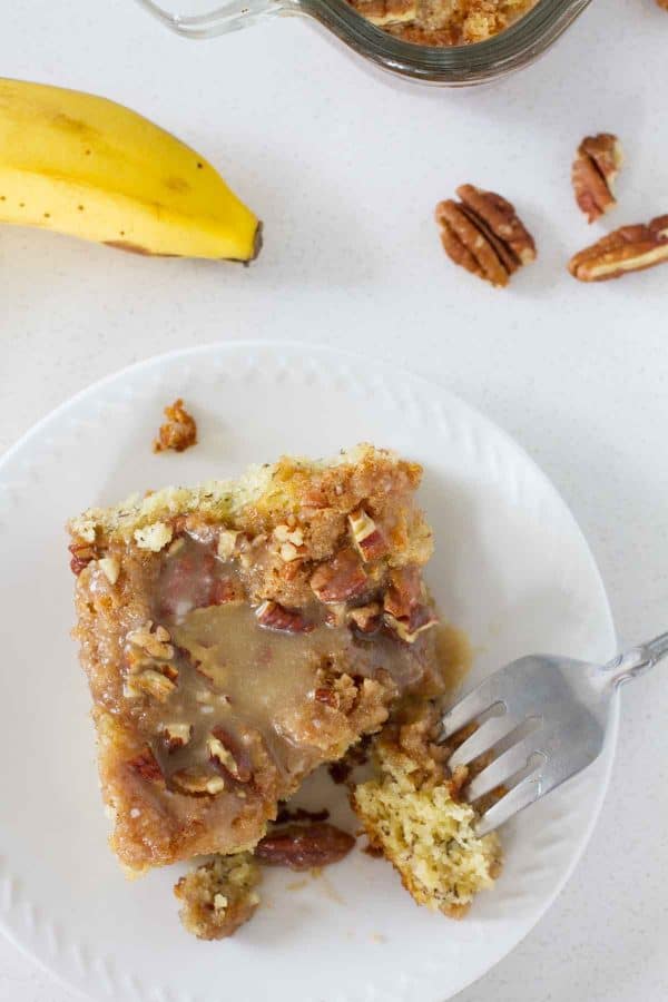 Recipe Delicious Honey Glazed Banana Walnut Cake