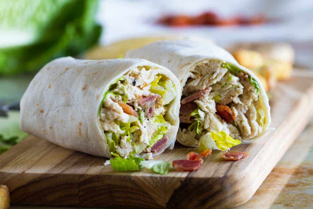 Chicken Caesar Wraps - Taste and Tell