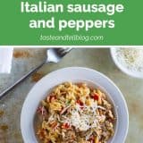 Recipe for Orzo with Italian Sausage and Peppers