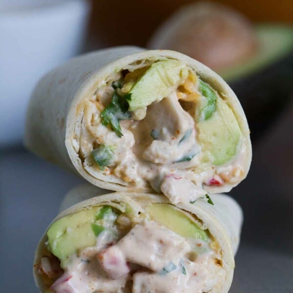 Chicken salad with your favorite Tex-Mex flavors? You bet - with these Tex-Mex Chicken Salad Wraps, lunch or dinner could be on the table in no time flat!