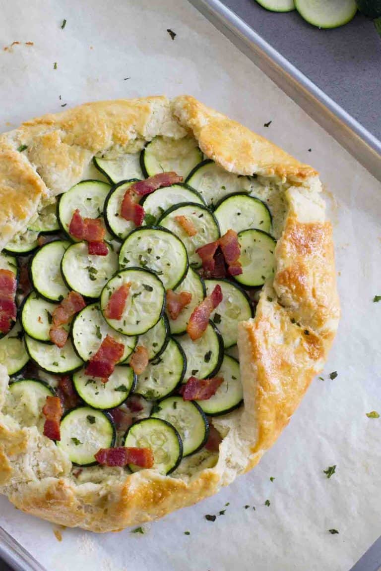 Zucchini Tart with Ricotta and Bacon Taste and Tell