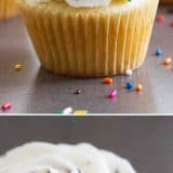 Turn your frosting into party frosting with this super easy Funfetti Frosting! Who need sprinkles on the outside when you can have them all through your frosting?