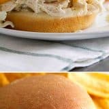 Ranch Chicken Sandwiches with Ranch Slaw collage with text overlay
