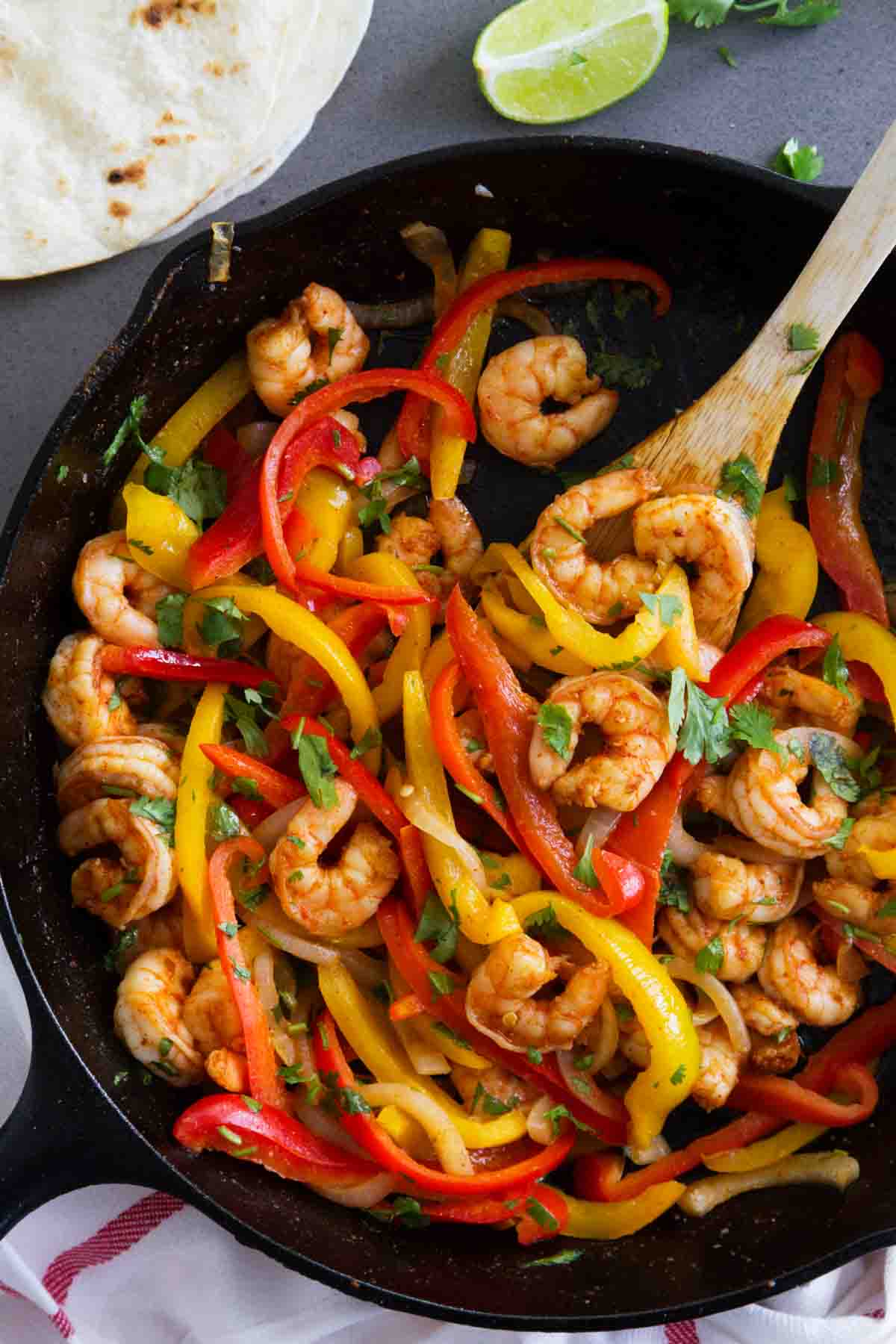 Shrimp Fajitas with Bell Peppers
