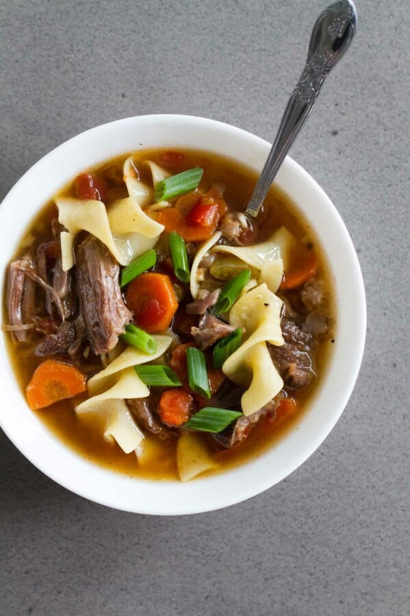 Slow Cooker Beef and Potato Soup Taste and Tell
