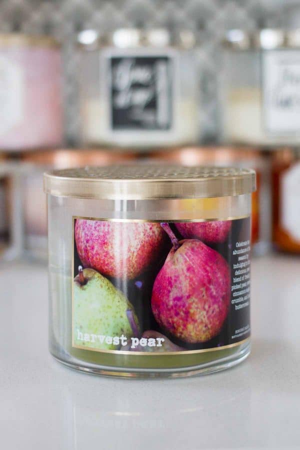 Dishing on my favorite fall candles from Bath and Body Works 2017 - Harvest Pear