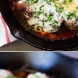 Meatball lovers - this Meatball Parmesan Skillet is for you! Juicy homemade meatballs are covered in a quick and easy marinara sauce, then smothered in cheese. Flavor overload!