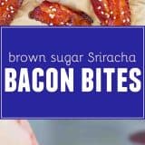 A little bit sweet and a little bit spicy, these Brown Sugar Sriracha Bacon Bites are the easiest appetizer recipe. Plus, they’ll disappear fast because they are so popular!