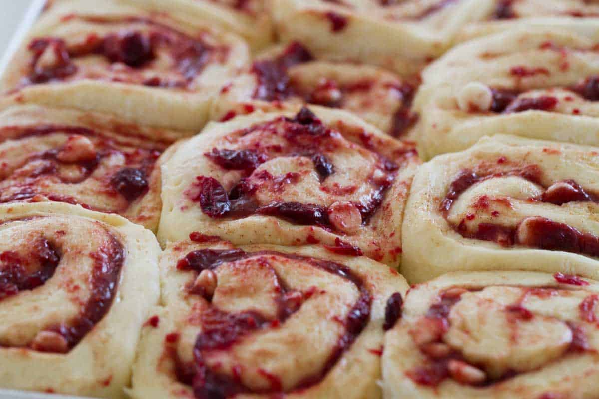 rising cranberry cinnamon rolls