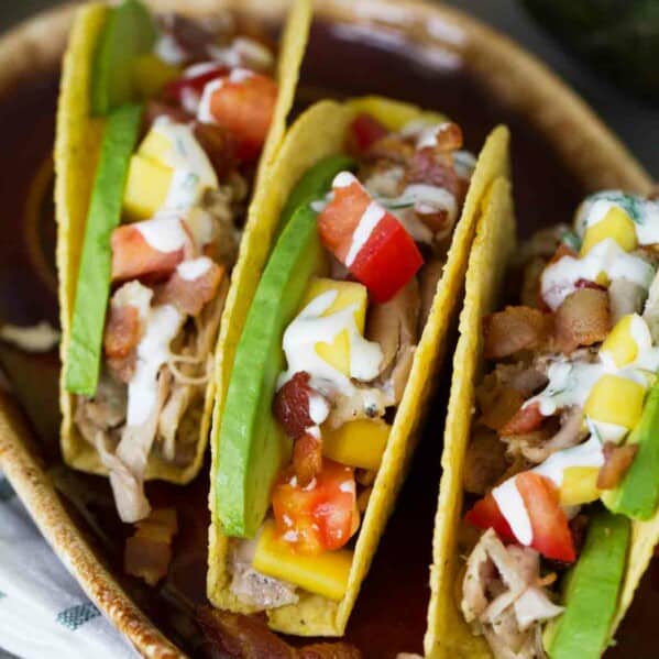 Taco Tuesday gets a makeover with these Chicken Club Tacos that have all the flavors of a chicken club sandwich in a taco shell.