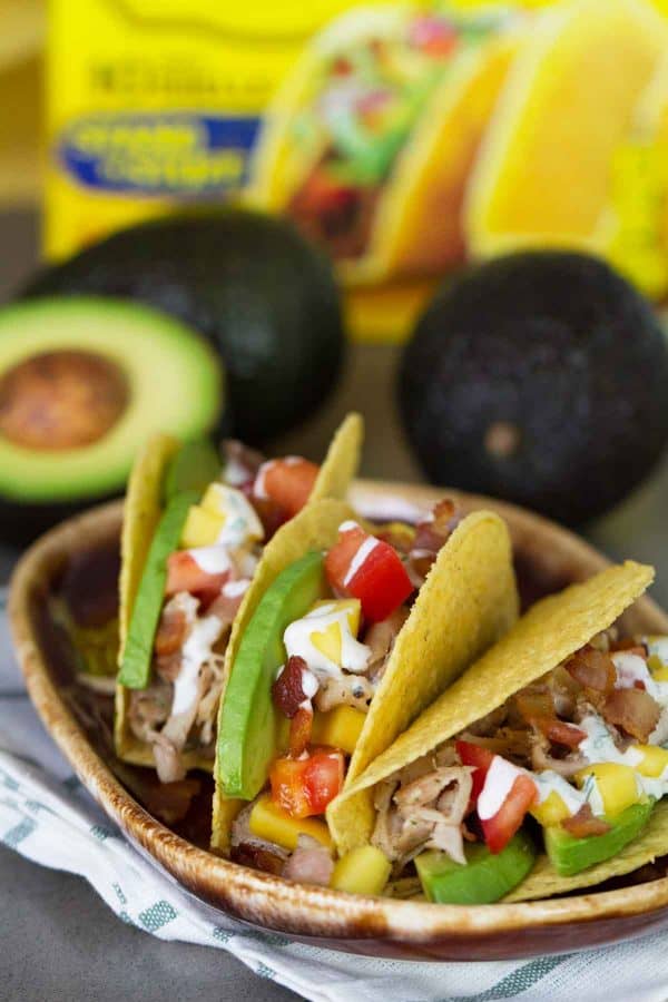 Taco Tuesday gets a makeover with these Chicken Club Tacos that have all the flavors of a chicken club sandwich in a taco shell.
